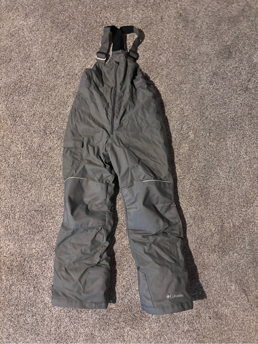 Columbia Kids Gray Insulated Snow Bib Overalls